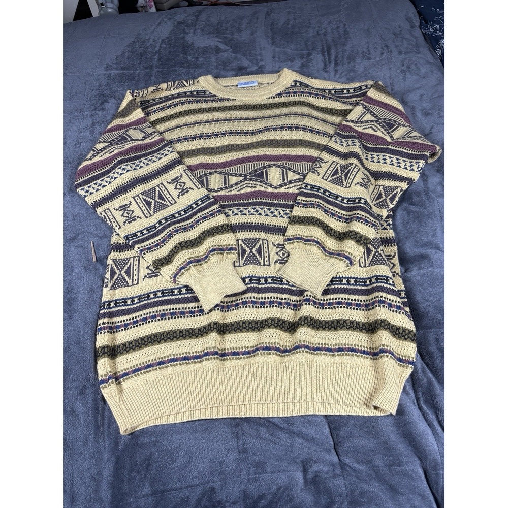 Meister Men's Wool & Acrylic Sweater 90's Vintage, Large‎ Crew Neck